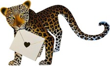 Leopard 3D Greeting Card with