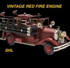 Vintage Red Fire Engine Model