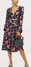 Topshop Womens Midi Wrap Dress