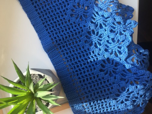 Nautical crocheted pillow lace - nautical,