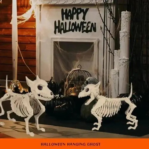 Spooky halloween wolf skeleton - halloween,