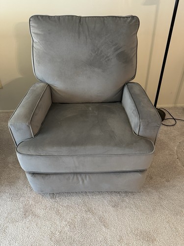 Gray swivel glider - gray, recliner