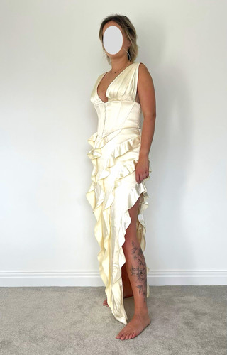 Polly ivory satin - ivory,