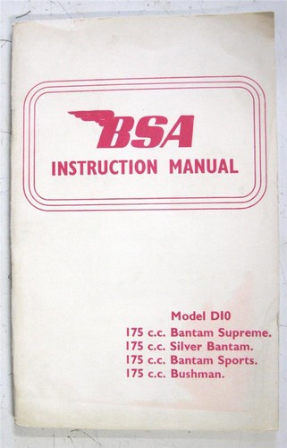 Bsa model d10 175cc - model,