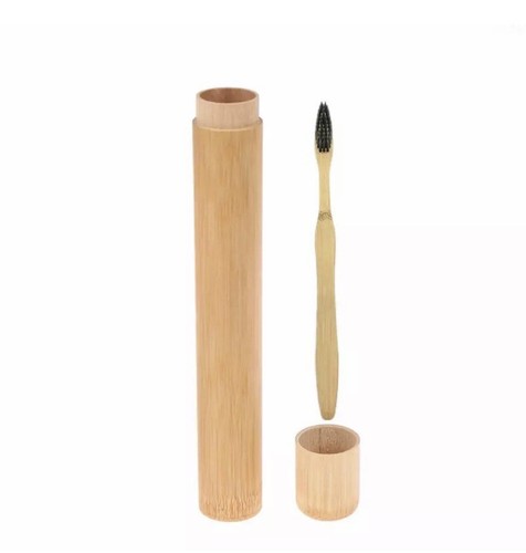 Bamboo toothbrush travel - bamboo,