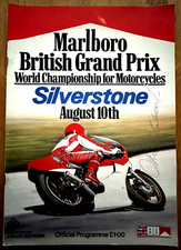 1980 British Motorcycle Grand Prix Programme Genuine signed by Mike Hailwood