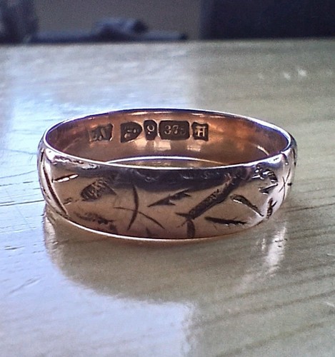 1891 wedding band 9ct - 1891,