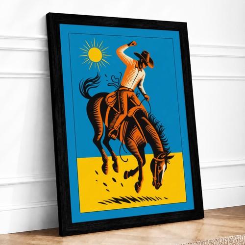 Bucking bronco rider retro - bucking,