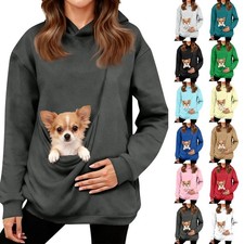 Pet Pouch Hoodie for Women-