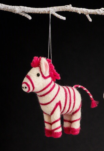 Sass belle pink zebra felt - pink,