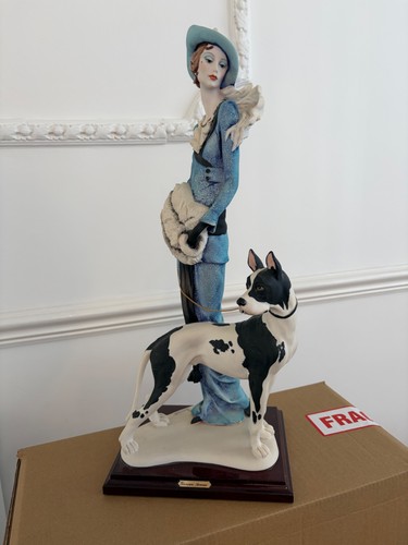 Lady with great dane - lady,