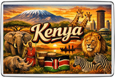 Kenya Safari Wildlife Fridge