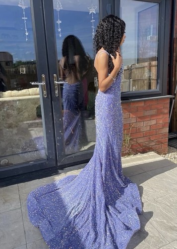 Purple sequin dress - purple,