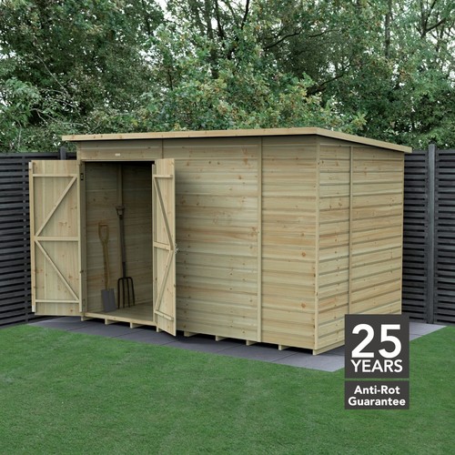 Forest beckwood 10x6 pent shed - 10x6,