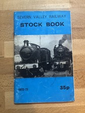 vintage edition of the Severn Valley Railway Stock Book from 1972-73