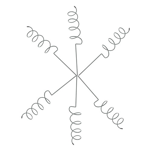 6pcs iron art plant support - 6pcs,