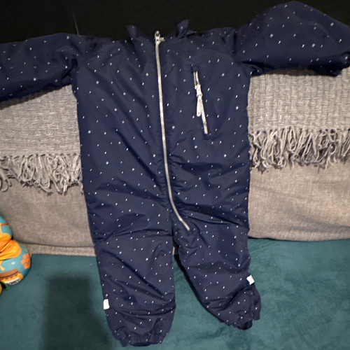 Navy blue hooded polka - navy,