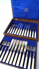 Antique Mappin&Webb Cutlery Set Silver Plated 24 Pieces 1900-1910's Dinner Gift