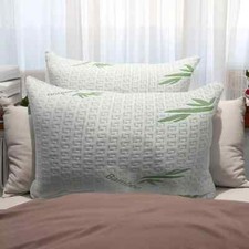 Pack of 2 BHS Hollowfibre Bamboo Bed Pillow Orthopedic Neck Back Support