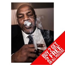 MIKE TYSON SMOKING CIGAR