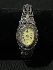 Brooks & Bentley Vintage Victorian 925 Silver Floral Watch