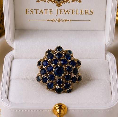 14k 18k yellow - gold, blue
