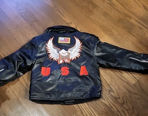 Faux leather motorcycle biker - faux,
