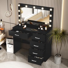 Black Dressing Table with LED