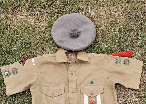 Vintage boy scout wool - boy, tam