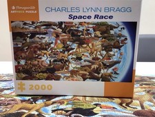 RARE Pomegranate 2000 Piece Jigsaw Puzzle Space Race Charles Lynn Bragg Used ?