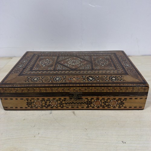Khatam wooden box hinged - khatam,
