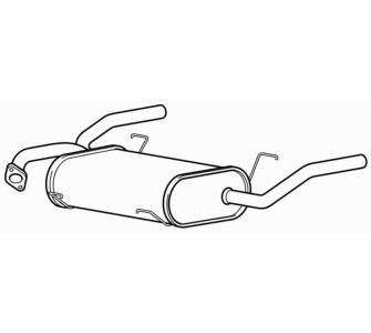Rear exhaust silencer back box - rear,