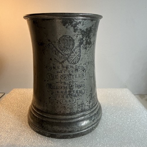 Antique victorian pewter pint - antique,