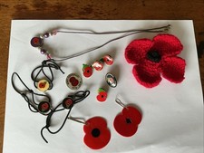 Selection of Royal British Legion Poppy Badges x 13
