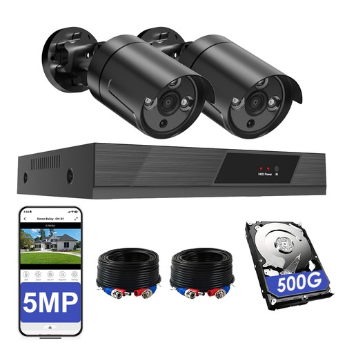 5mp cctv system kit - system, night