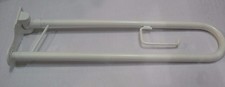 Twyfords Avalon White Hinged Support Grab Rail Toilet Roll Holder 850mm AV4910WH