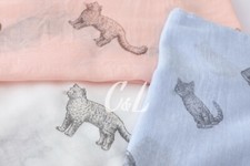 Cat Print Foil Scarf  Light