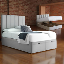 Ottoman Divan Bed with Panel Headboard: With Or Without Mattress Available