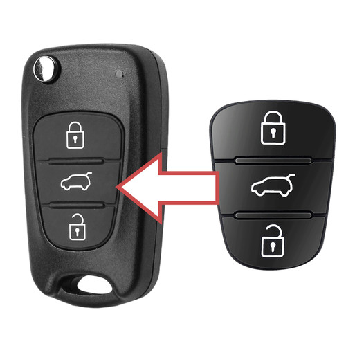 Key fob button rubber - fob, pad