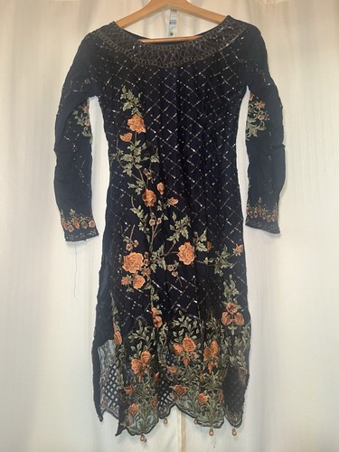 Navy cotton embroidered - navy,