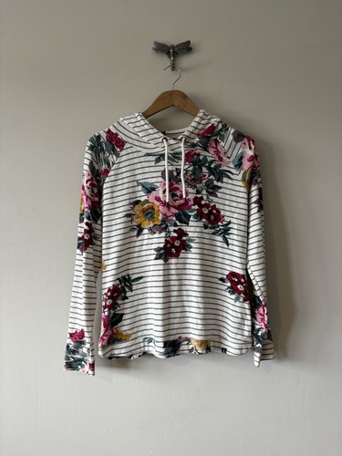 Joules floral stripe hoodie - floral,