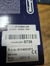 De'Longhi Capsule Desk HFX10B03.GR, Ceramic Fan Heater, Quiet