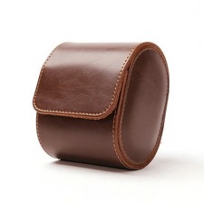 Brown Watch Roll Travel Case