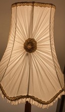 Vintage cream pleated chiffon - pleated,