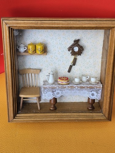 Vintage diorama cottage - diorama,
