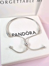 Pandora Sterling Silver Moments Slider Bangle , Size 3 , 19 Cm ,Excellent, Boxed