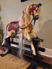 Antique wooden rocking horse - wooden,