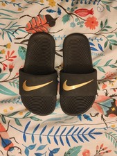 Kids Nike Black Sliders UK