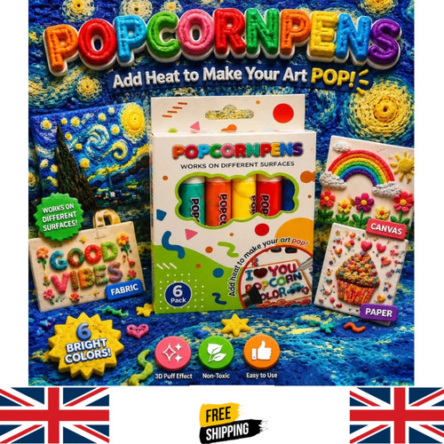 6pcs popcorn puffy drawing - puffy,