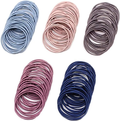 100 hair bands - multi, colour